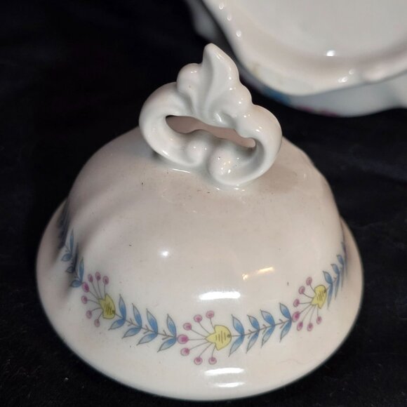 Vintage Forest Bavaria Germany Laurel Wreath Sugar Bowl & Creamer Set - Picture 9 of 13